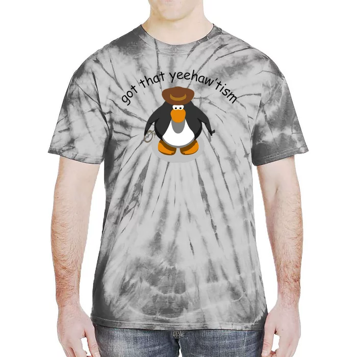 Got That Yeehawtism Penguin Cowboy Tie-Dye T-Shirt