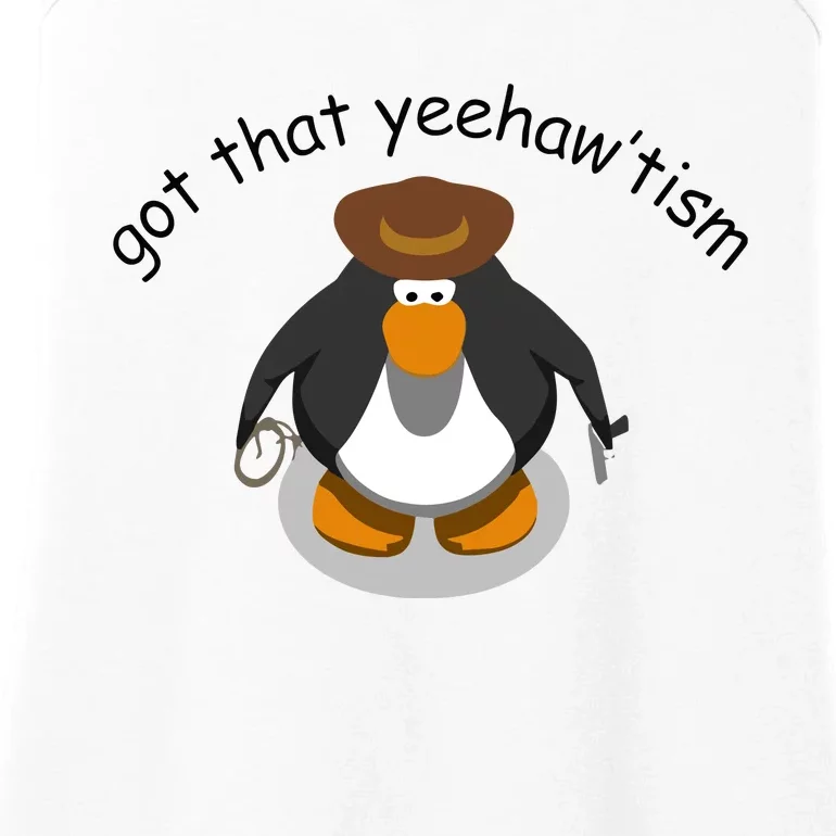 Got That Yeehawtism Penguin Cowboy Ladies Essential Tank