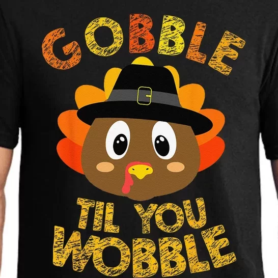 Gobble Til You Wobble Baby Outfit Thanksgiving Pajama Set