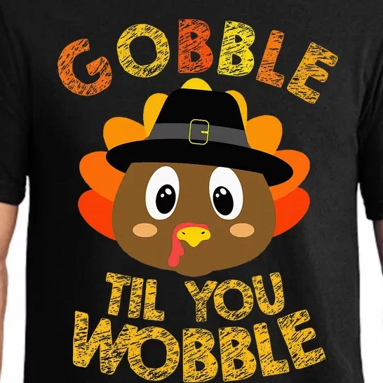 Gobble Til You Wobble Thanksgiving Pajama Set