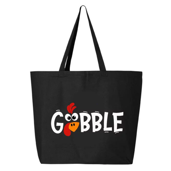 Gobble Till You Wobble Cool Turkey Thanksgiving Gobble 25L Jumbo Tote