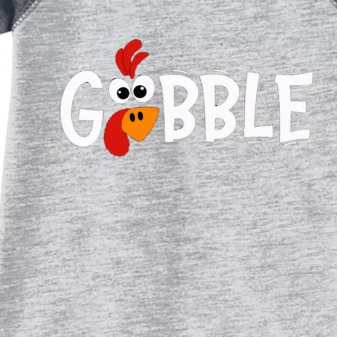 Gobble Till You Wobble Cool Turkey Thanksgiving Gobble Infant Baby Jersey Bodysuit