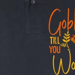 Gobble Till You Wobble Thanksgiving Family Matching Softstyle Adult Sport Polo