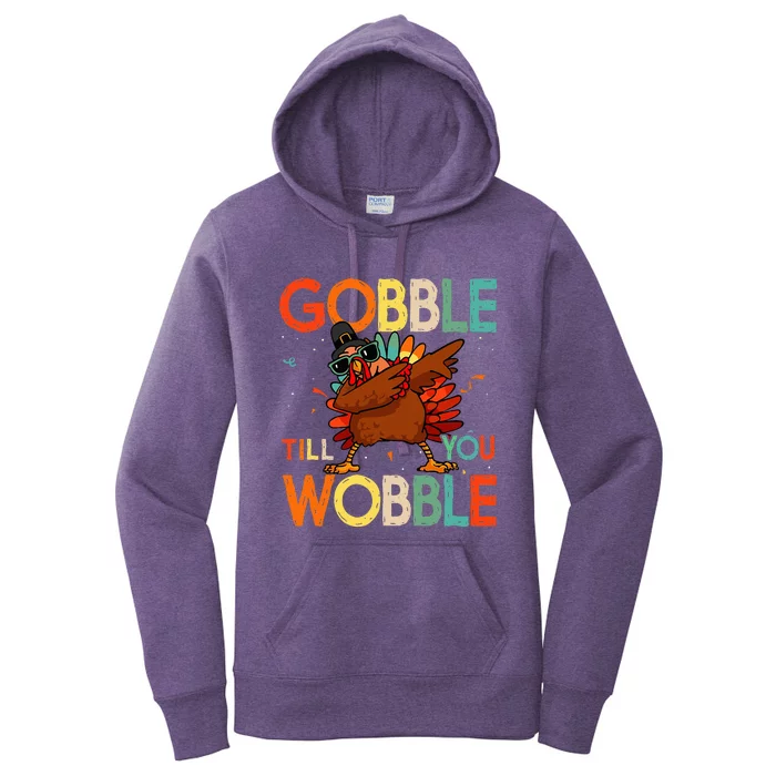 Gobble Till You Wobble Thanksgiving Turkey Women's Pullover Hoodie