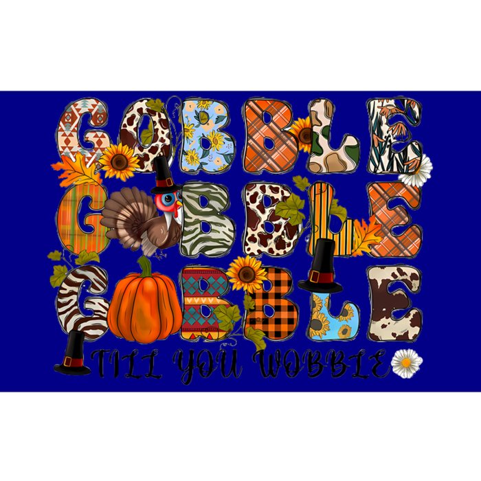 Gobble Till You Wobble Funny Thanksgiving Family Matching Great Gift Bumper Sticker