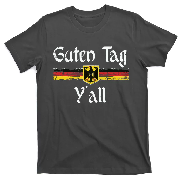 Guten Tag YAll Oktoberfest German Flag Eagle Prost T-Shirt