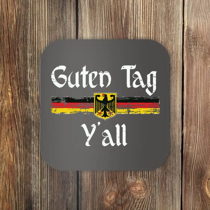 Guten Tag YAll Oktoberfest German Flag Eagle Prost Coaster