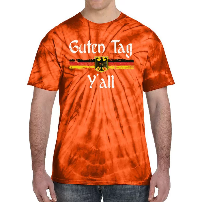 Guten Tag YAll Oktoberfest German Flag Eagle Prost Tie-Dye T-Shirt