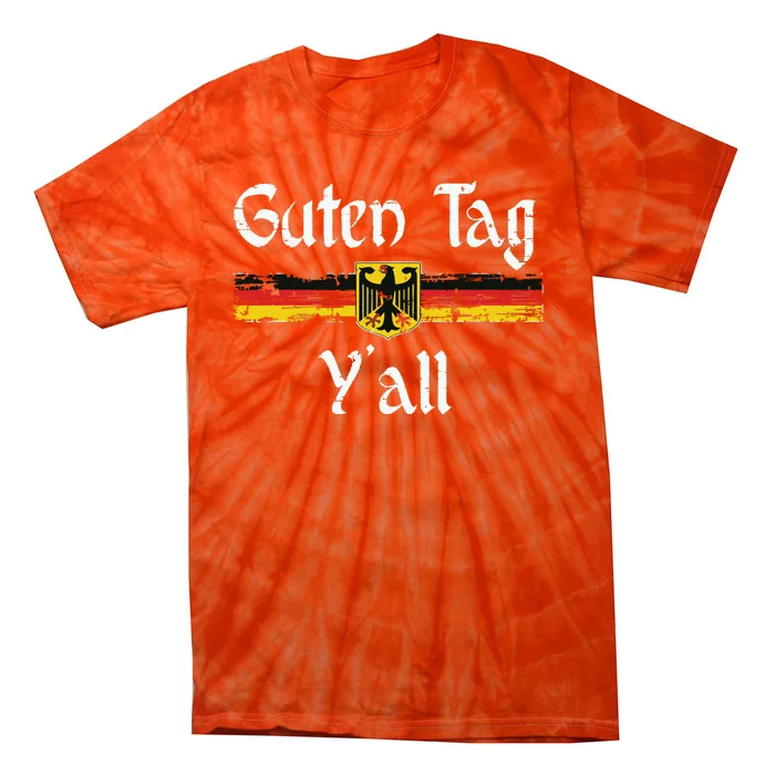 Guten Tag YAll Oktoberfest German Flag Eagle Prost Tie-Dye T-Shirt