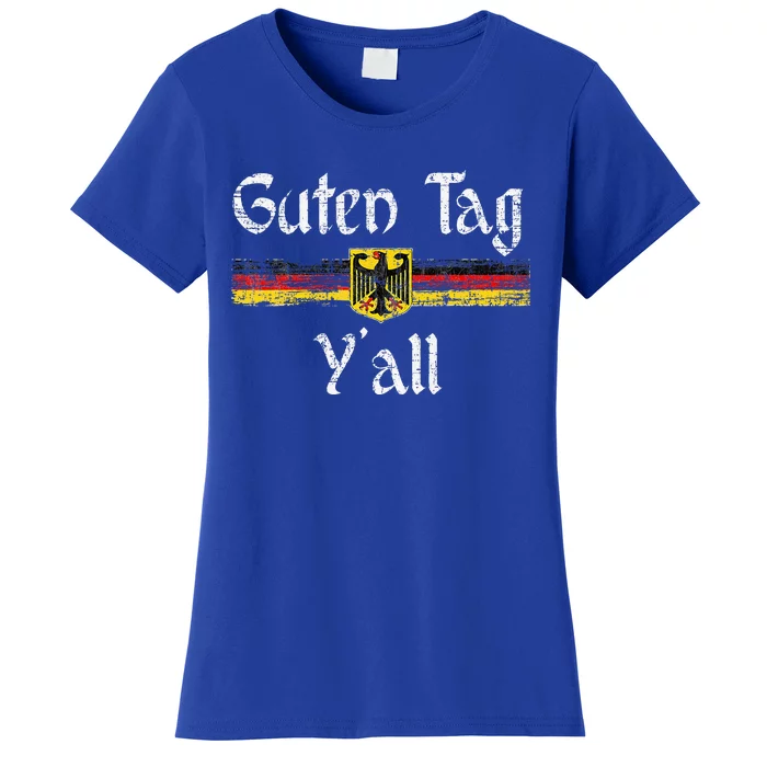 Guten Tag YAll Oktoberfest German Flag Eagle Prost Women's T-Shirt