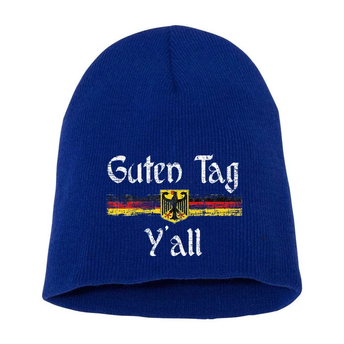 Guten Tag YAll Oktoberfest German Flag Eagle Prost Short Acrylic Beanie