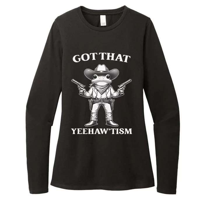 Got That Yeehaw Tism Frog Womens CVC Long Sleeve Shirt