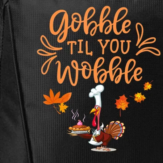 Gobble Til You Wobble Thanksgiving City Backpack