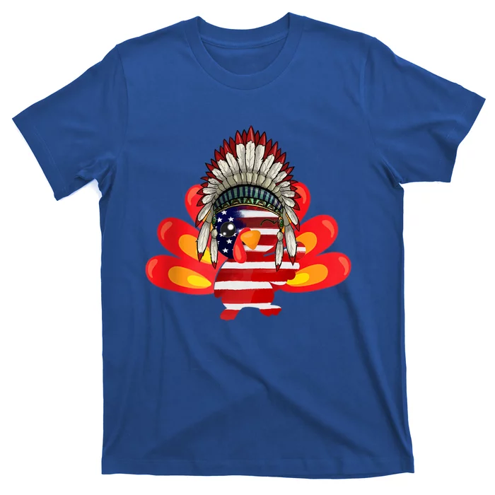 Gobble Till You Wobble Funny American Flag Thanksgiving Meaningful Gift T-Shirt