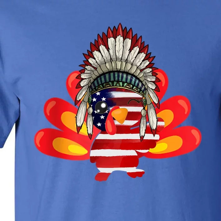 Gobble Till You Wobble Funny American Flag Thanksgiving Meaningful Gift Tall T-Shirt