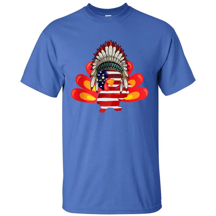 Gobble Till You Wobble Funny American Flag Thanksgiving Meaningful Gift Tall T-Shirt