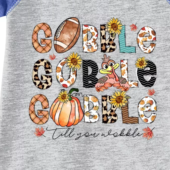 Gobble Till You Wobble Funny Thanksgiving Wobble Wobble Gift Infant Baby Jersey Bodysuit