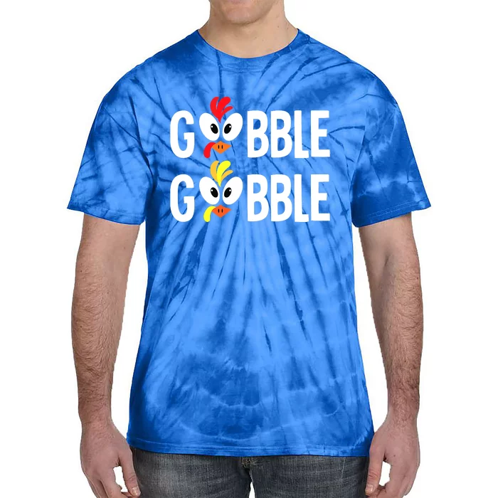 Gobble Til You Wobble Cute Turkey Thanksgiving Leopard Tie-Dye T-Shirt