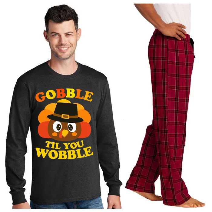 Gobble Til You Wobble Baby Outfit Thanksgiving Long Sleeve Pajama Set