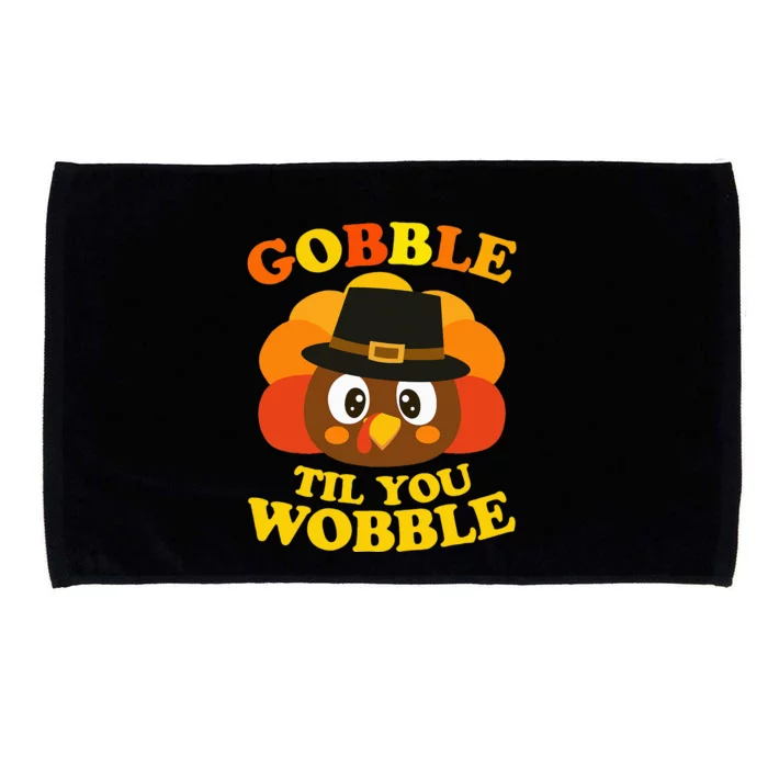 Gobble Til You Wobble Baby Outfit Thanksgiving Microfiber Hand Towel