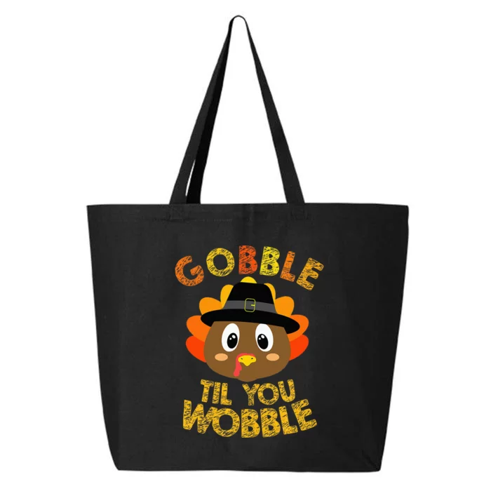 Gobble Til You Wobble Baby Outfit Thanksgiving 25L Jumbo Tote