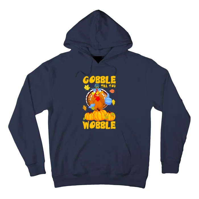 Gobble Till You Wobble Boys Thanksgiving Pumpkin Hoodie