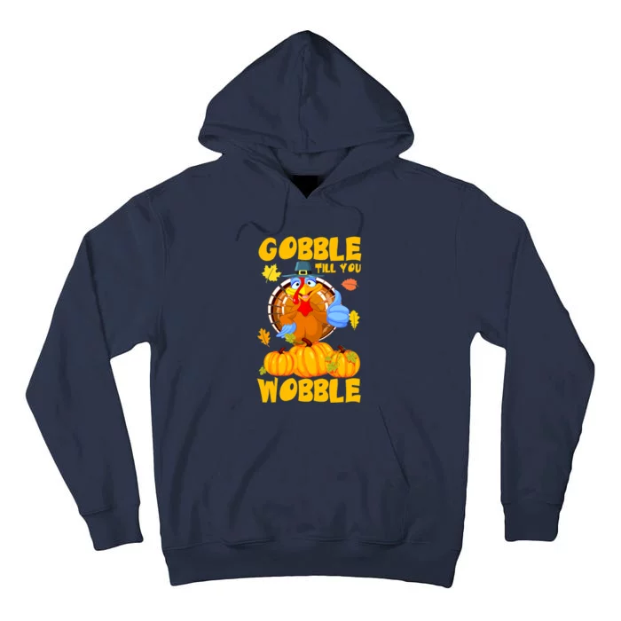 Gobble Till You Wobble Boys Thanksgiving Pumpkin Tall Hoodie