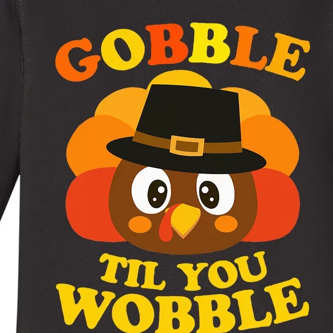 Gobble Til You Wobble Baby Outfit Thanksgiving Baby Long Sleeve Bodysuit