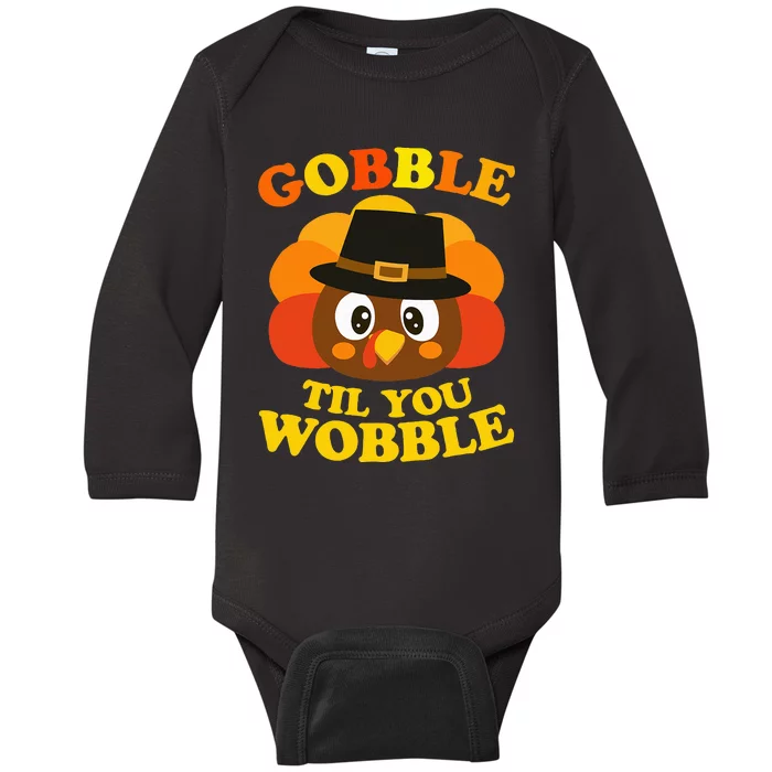 Gobble Til You Wobble Baby Outfit Thanksgiving Baby Long Sleeve Bodysuit