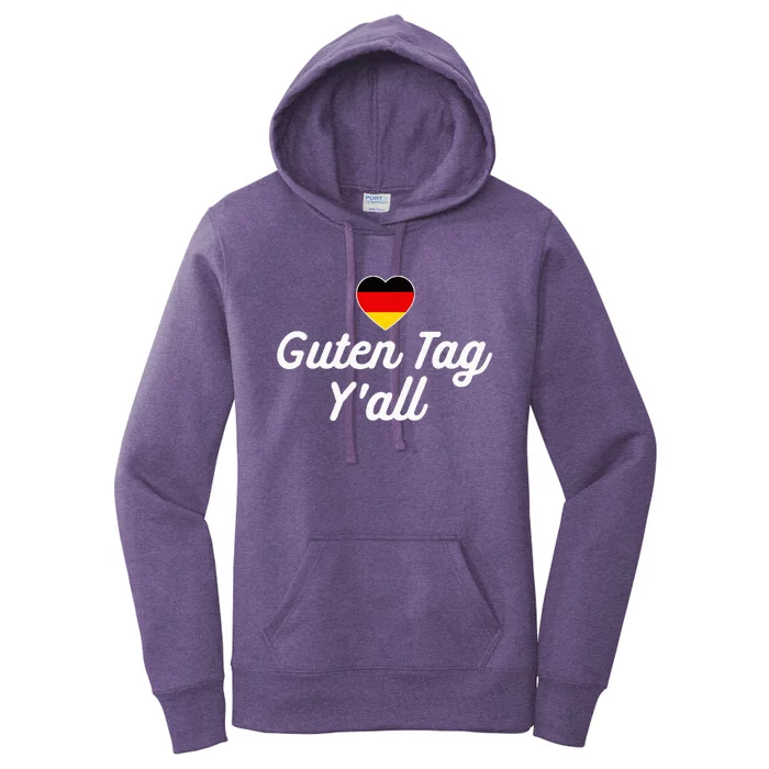 Guten Tag YAll German Flag Funny Oktoberfest Women's Pullover Hoodie