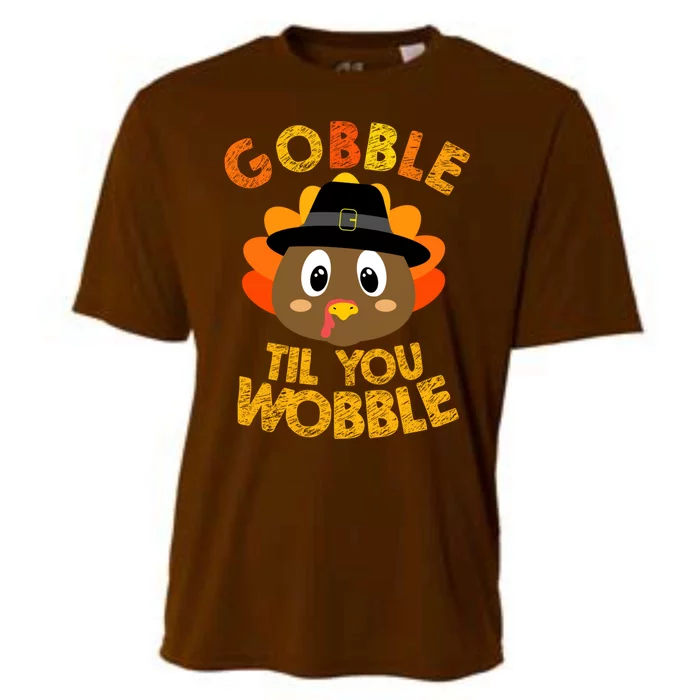 Gobble Til You Wobble Shirt Baby Outfit Toddler Thanksgiving Cooling Performance Crew T-Shirt