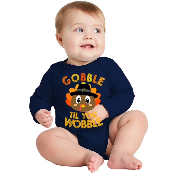 Gobble Til You Wobble Shirt Baby Outfit Toddler Thanksgiving Baby Long Sleeve Bodysuit