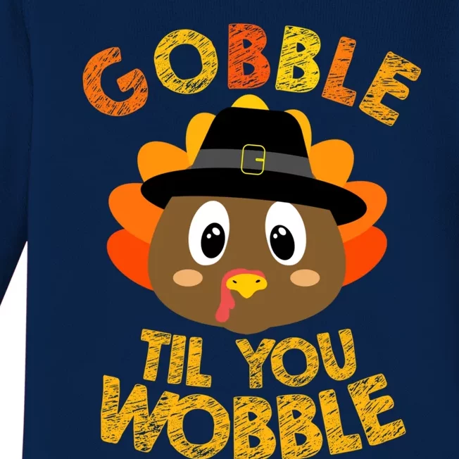 Gobble Til You Wobble Shirt Baby Outfit Toddler Thanksgiving Baby Long Sleeve Bodysuit