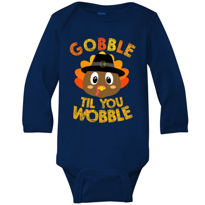 Gobble Til You Wobble Shirt Baby Outfit Toddler Thanksgiving Baby Long Sleeve Bodysuit