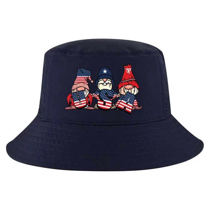 Gnome Usa 4th Of July Cute American Flag Independence Day Gift Cool Comfort Performance Bucket Hat