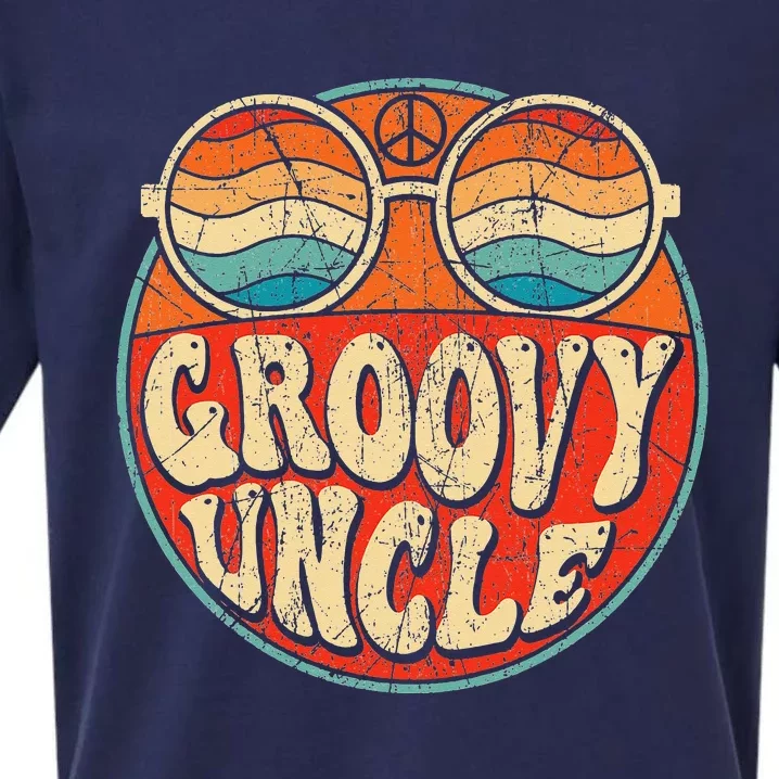 Groovy Uncle 70s Aesthetic Nostalgia 1970's Retro Uncle Sueded Cloud Jersey T-Shirt