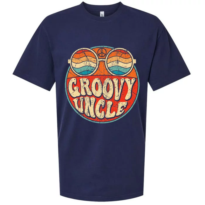 Groovy Uncle 70s Aesthetic Nostalgia 1970's Retro Uncle Sueded Cloud Jersey T-Shirt