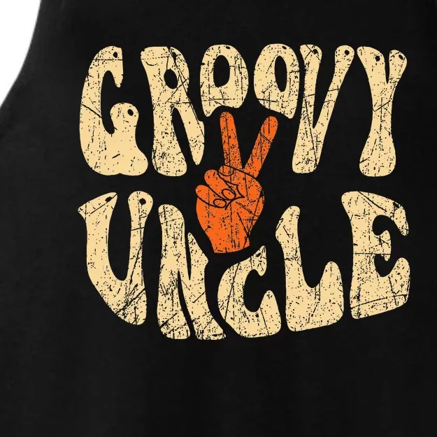 Groovy Uncle 70s Aesthetic Nostalgia 1970S Retro Uncle Ladies Tri-Blend Wicking Tank