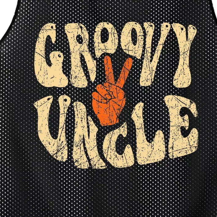 Groovy Uncle 70s Aesthetic Nostalgia 1970S Retro Uncle Mesh Reversible Basketball Jersey Tank