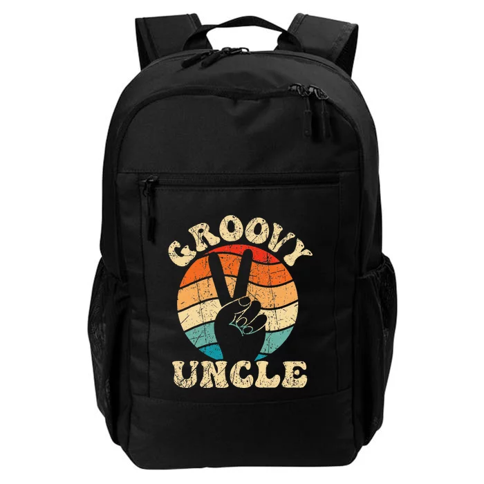 Groovy Uncle 70s Aesthetic Nostalgia 1970's Retro Uncle Daily Commute Backpack