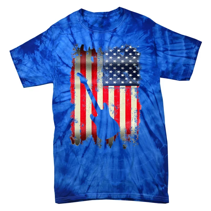 Guitarist Usa American Flag 4th Of July Patriotic Tie-Dye T-Shirt