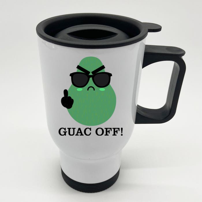 Guac Off Front & Back Stainless Steel Travel Mug