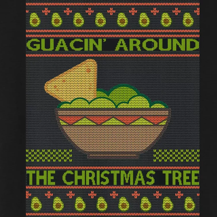 Guacin' Around The Christmas Tree Women's Crop Top Tee