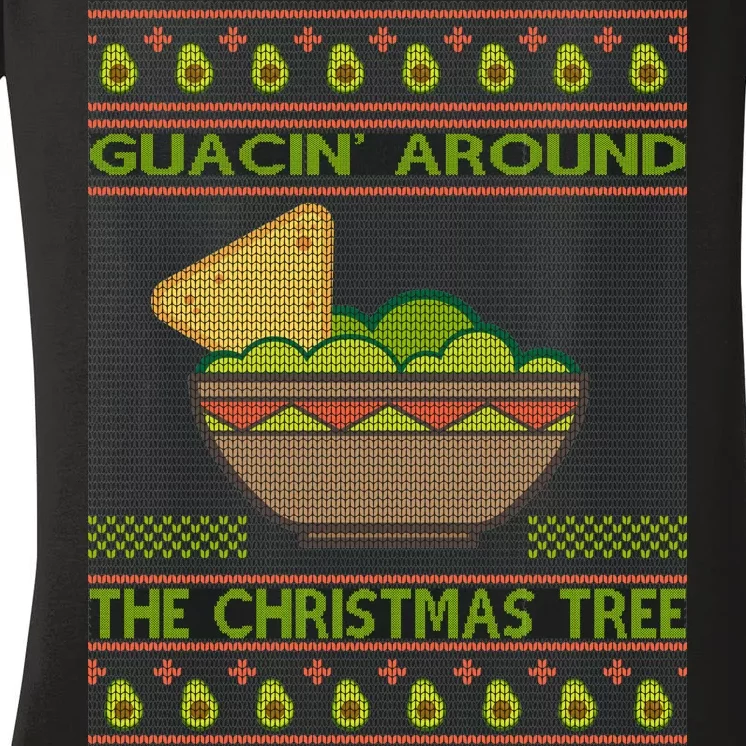 Guacin' Around The Christmas Tree Women's V-Neck T-Shirt