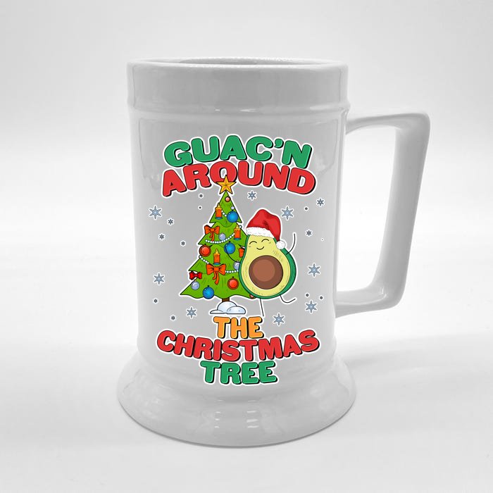 Guac'n Around The Christmas Tree Front & Back Beer Stein