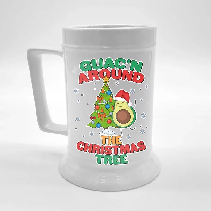 Guac'n Around The Christmas Tree Front & Back Beer Stein