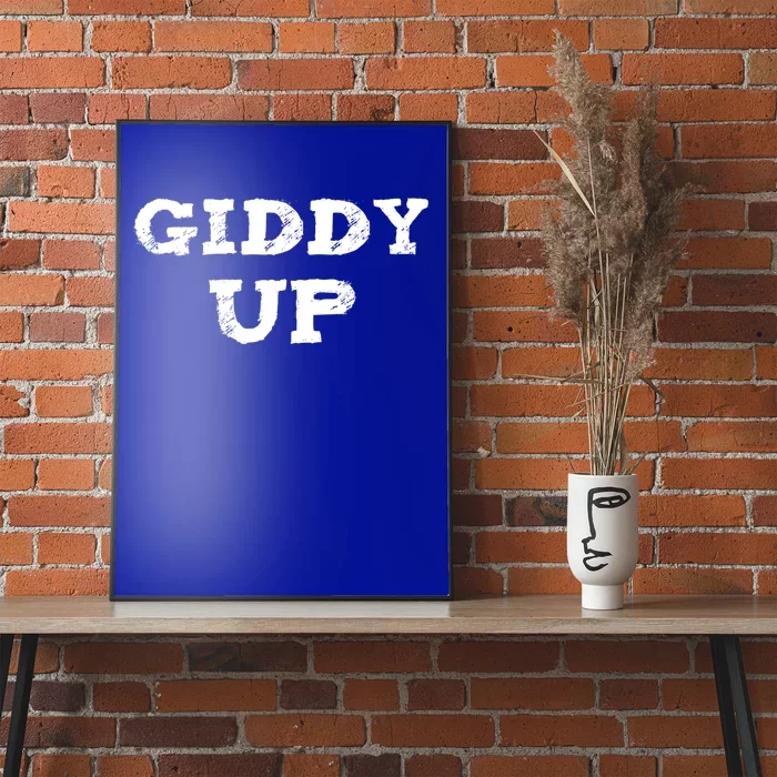 Giddy Up Cow Gift Westren Rodeo Horse Lover Bull Rider Gift Poster