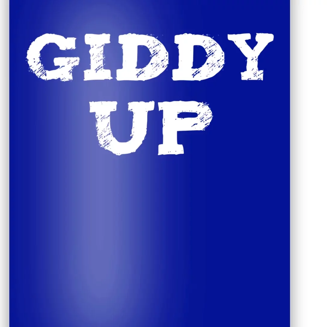 Giddy Up Cow Gift Westren Rodeo Horse Lover Bull Rider Gift Poster