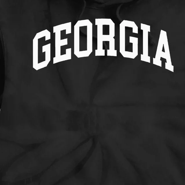 Georgia Us College Font Proud American Usa States Tie Dye Hoodie