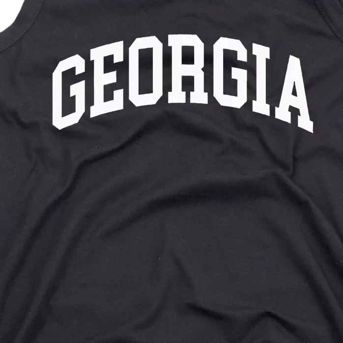 Georgia Us College Font Proud American Usa States Tank Top